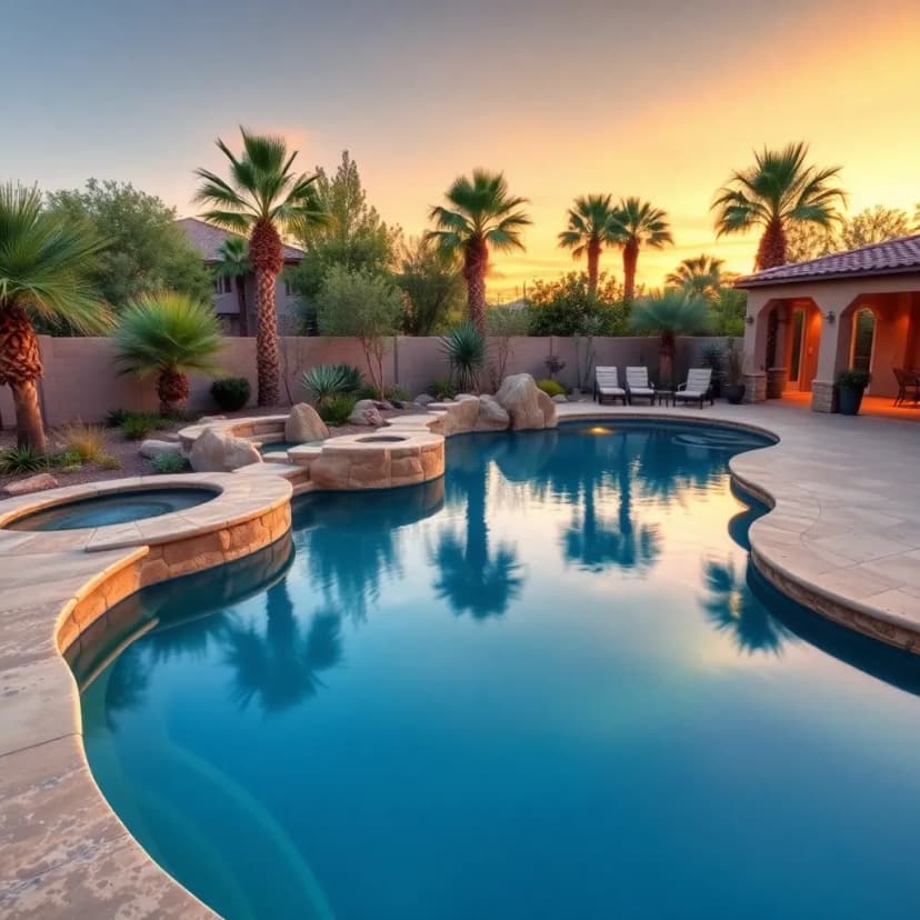 Lagoon style pool