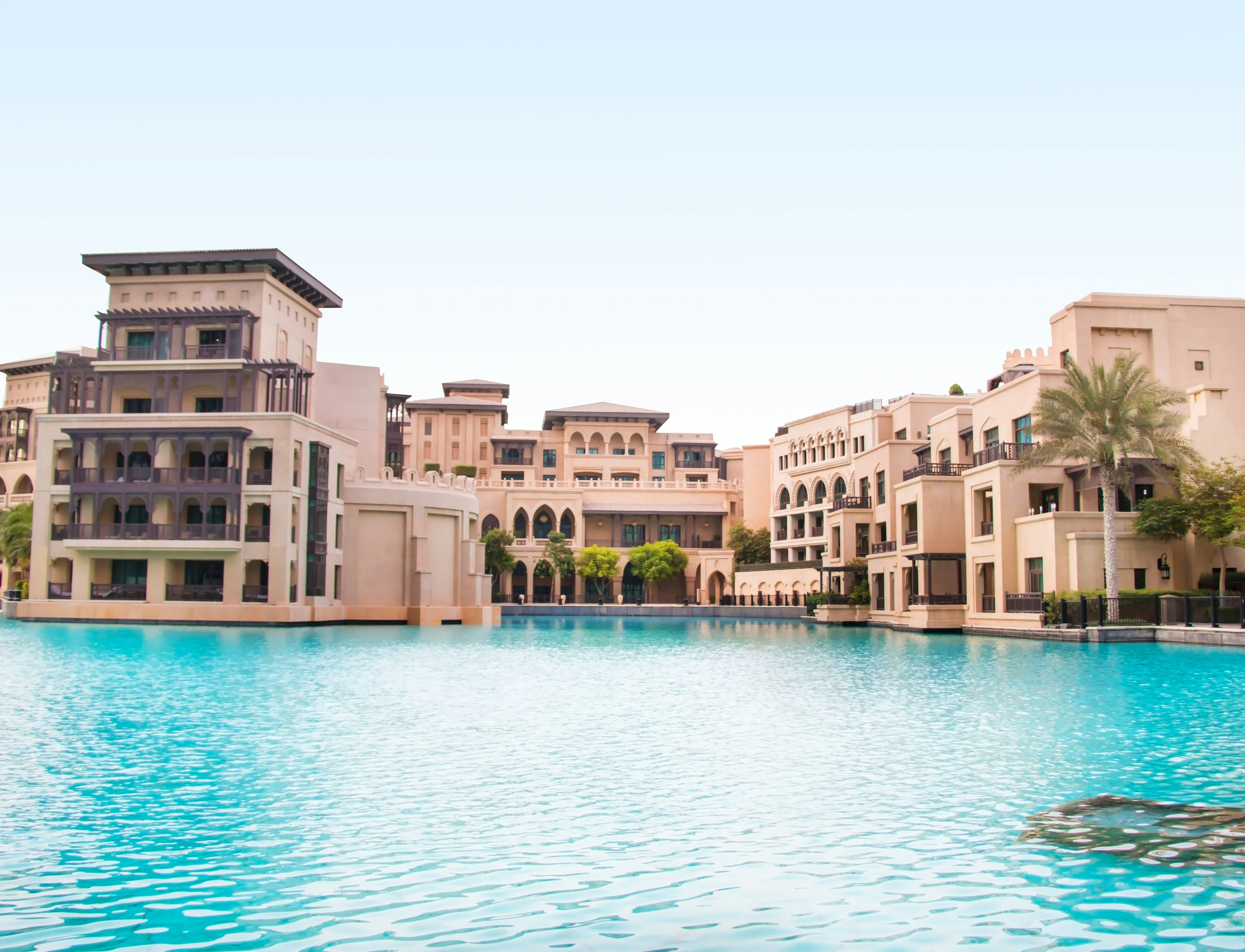 Elegant pool with Mediterranean design elements